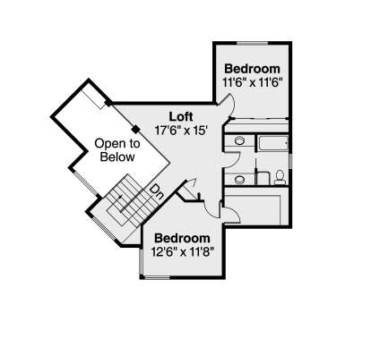 Second Floor for House Plan #035-00421