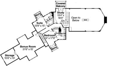 Second Floor for House Plan #035-00422