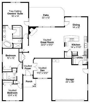 Floorplan 1 for House Plan #035-00426