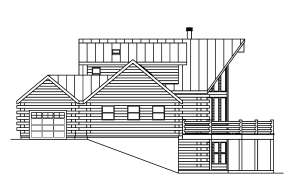 Log House Plan #035-00427 Elevation Photo