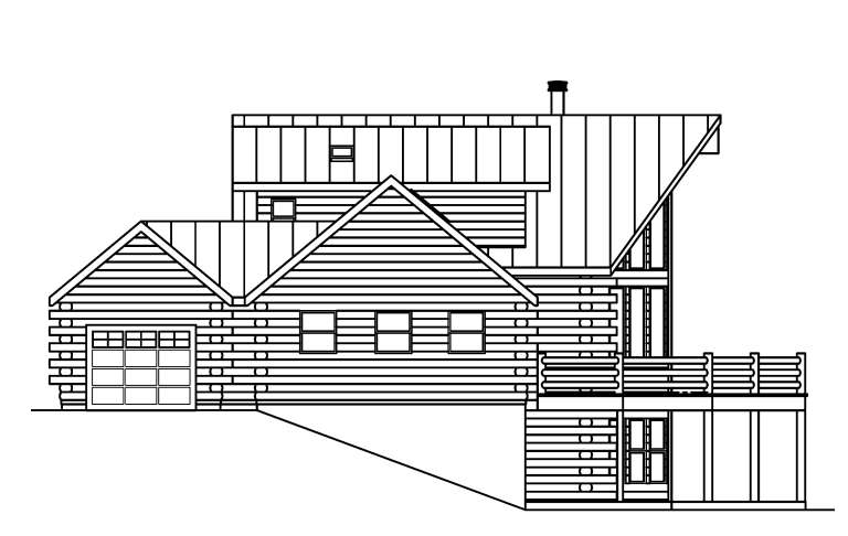 Log House Plan #035-00427 Elevation Photo