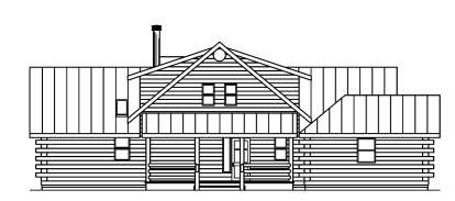 Log House Plan #035-00427 Elevation Photo