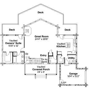 Floorplan 1 for House Plan #035-00427