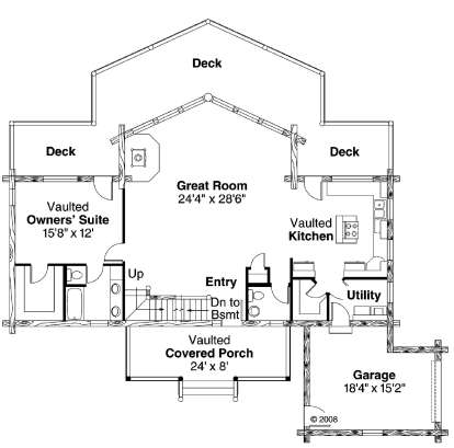 Floorplan 1 for House Plan #035-00427