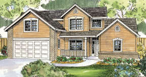 Traditional House Plan #035-00428 Elevation Photo