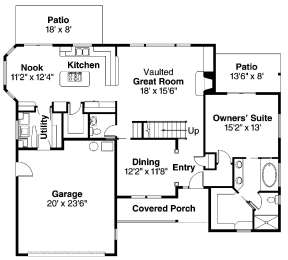 Floorplan 1 for House Plan #035-00428
