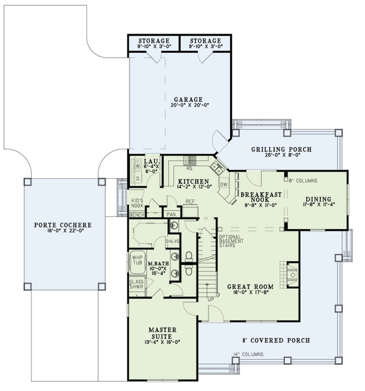 Floorplan 1 for House Plan #110-00671