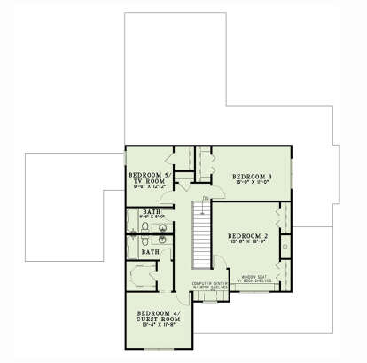 Second Floor for House Plan #110-00671