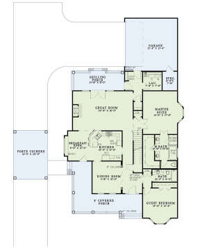 Floorplan 1 for House Plan #110-00672