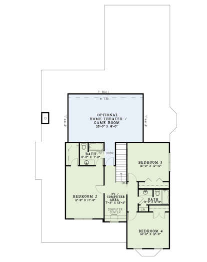 Second Floor for House Plan #110-00672