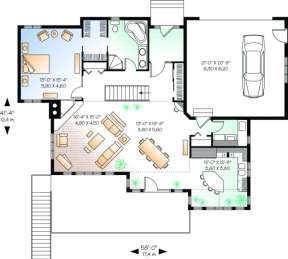 Main Floor for House Plan #034-00149