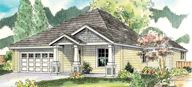 Cottage House Plan #035-00437 Elevation Photo