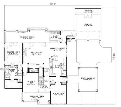 Floorplan 1 for House Plan #110-00675