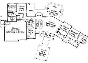 Floorplan 1 for House Plan #035-00438