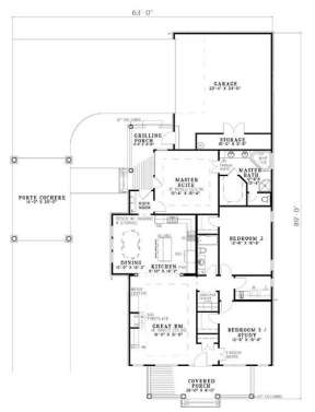 Floorplan 1 for House Plan #110-00676