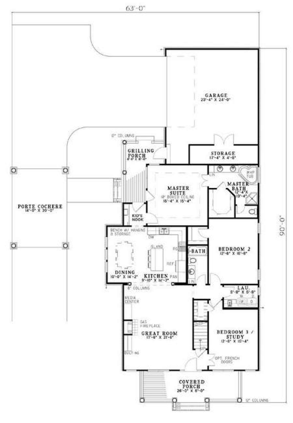 Floorplan 1 for House Plan #110-00682