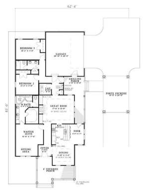 Floorplan 1 for House Plan #110-00683