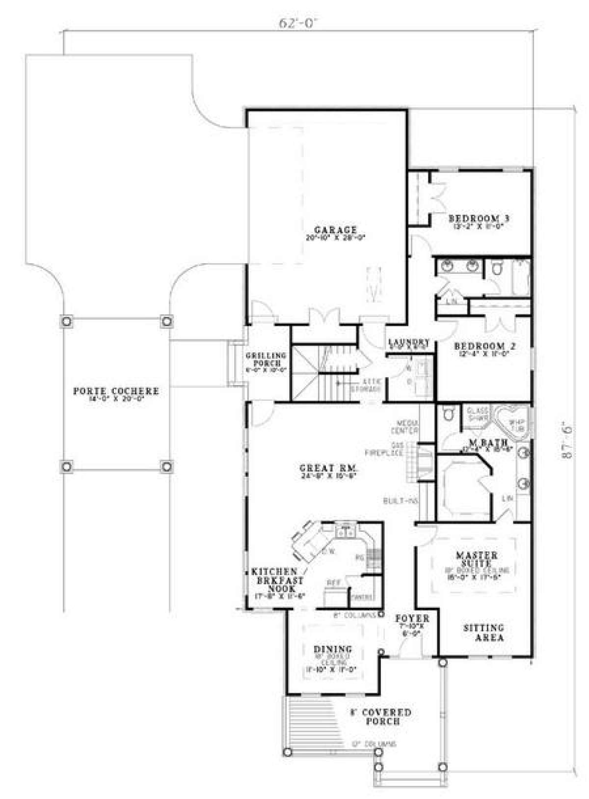 Floorplan 1 for House Plan #110-00685