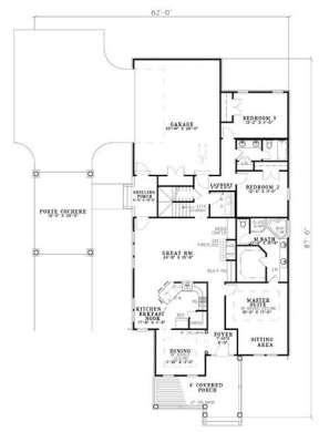Floorplan 1 for House Plan #110-00685