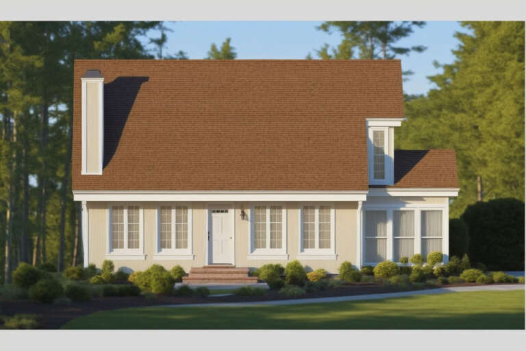 Narrow Lot House Plan #033-00111 Elevation Photo