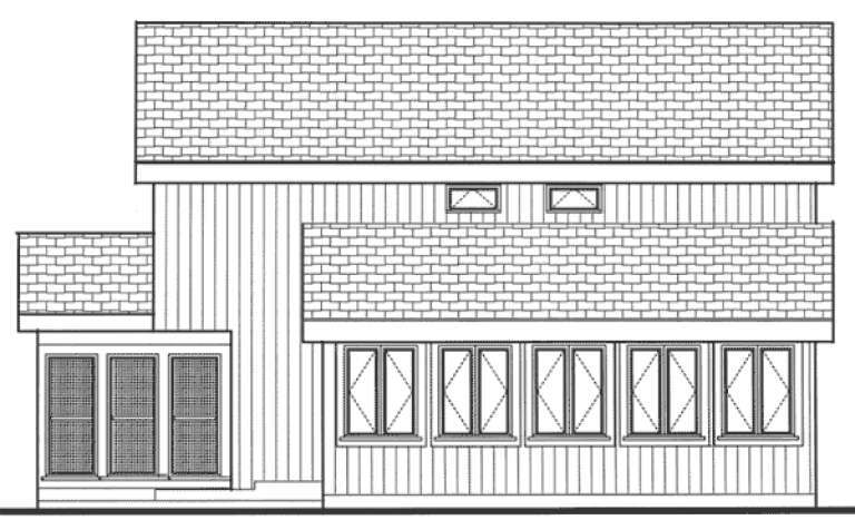 Narrow Lot House Plan #033-00111 Elevation Photo