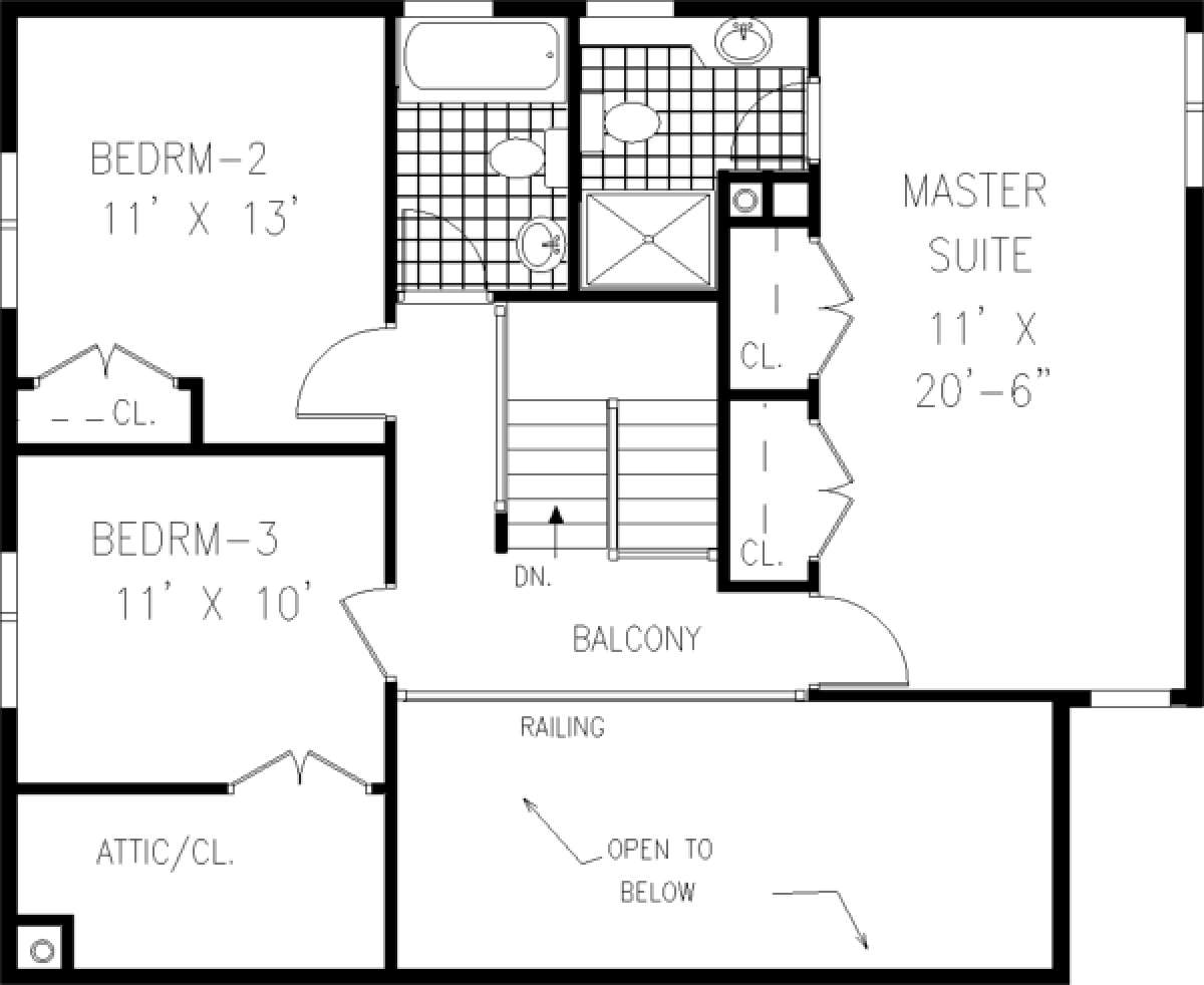 Floorplan 2 for House Plan #033-00111