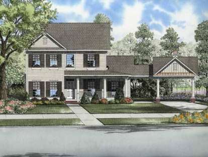 Country House Plan #110-00688 Elevation Photo