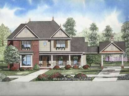 Southern House Plan #110-00691 Elevation Photo