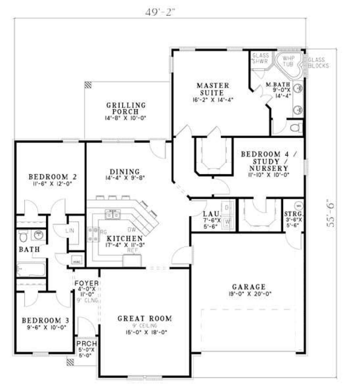 Floorplan 1 for House Plan #110-00692