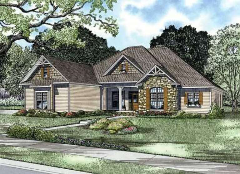 Traditional House Plan #110-00695 Elevation Photo