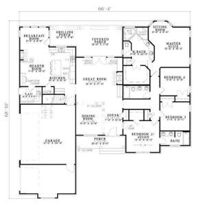 Floorplan 1 for House Plan #110-00695
