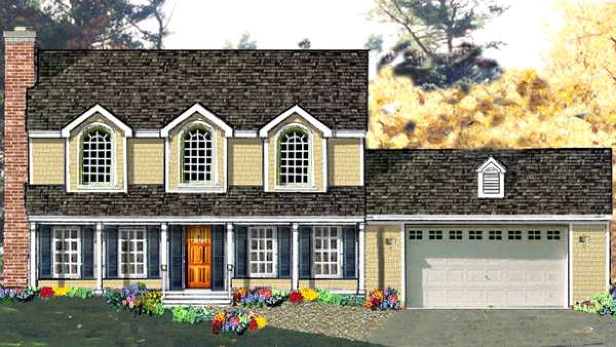 Country House Plan #033-00112 Elevation Photo