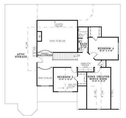 Second Floor for House Plan #110-00697