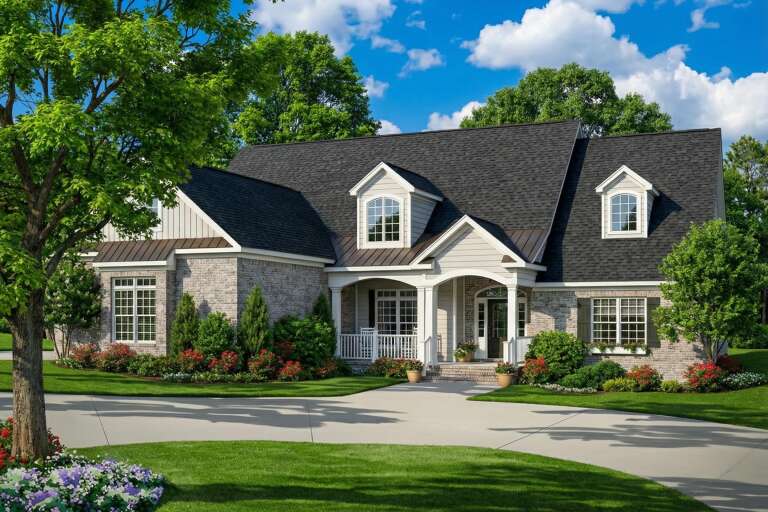 House Plan House Plan #5763 Angled Front Elevation
