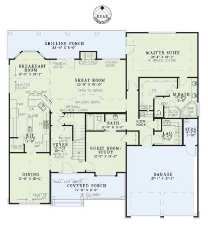 Floorplan 1 for House Plan #110-00700