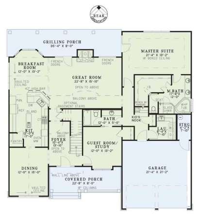 Main Floor  for House Plan #110-00701