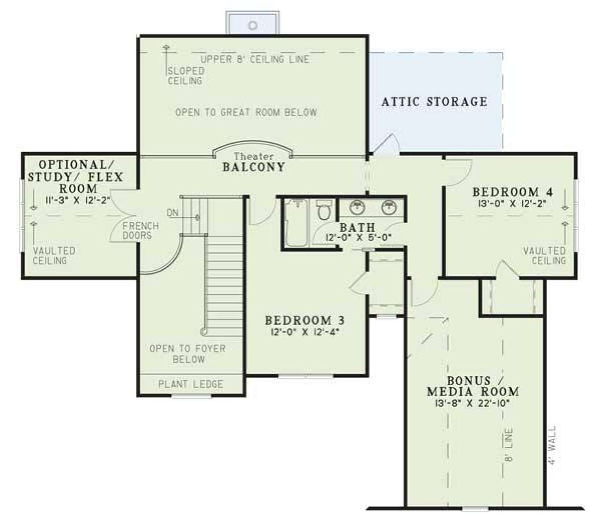 European plan. House 3 Bedrom 1 Floor.