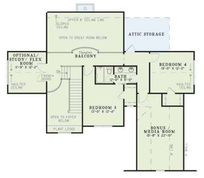 Second Floor for House Plan #110-00701