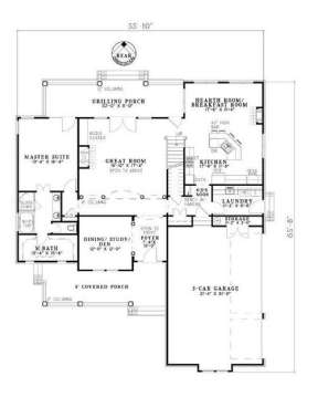 Floorplan 1 for House Plan #110-00704