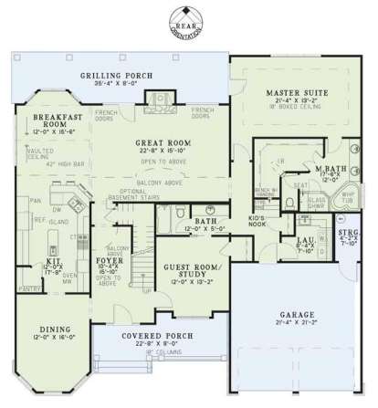 Main Floor  for House Plan #110-00705