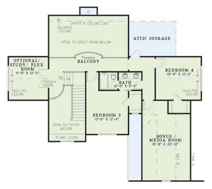 Second Floor for House Plan #110-00705