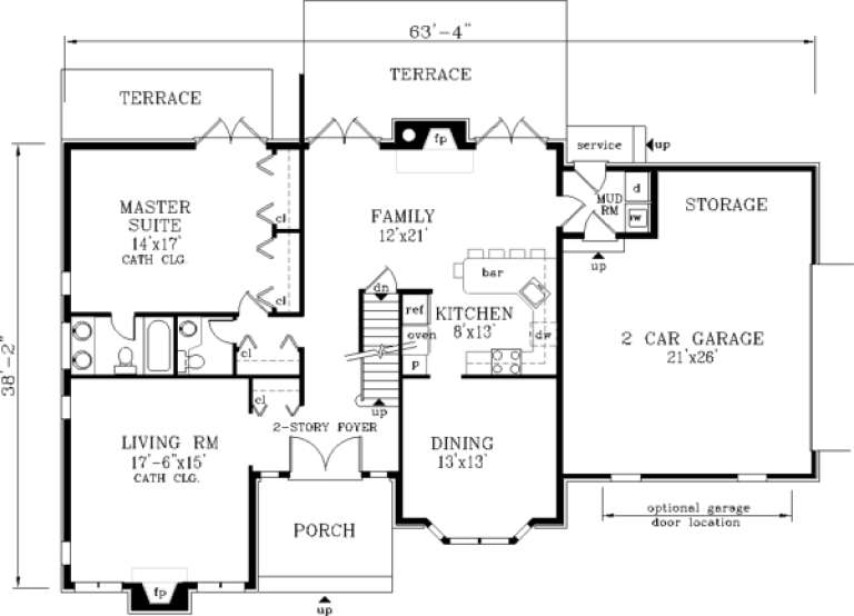 House Plan House Plan #577 Drawing 1