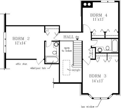 Floorplan 2 for House Plan #033-00113