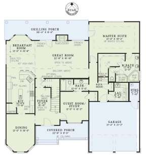 Floorplan 1 for House Plan #110-00706