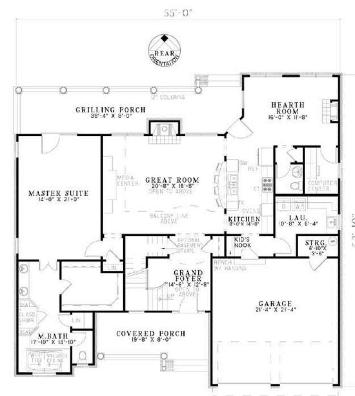 Floorplan 1 for House Plan #110-00707