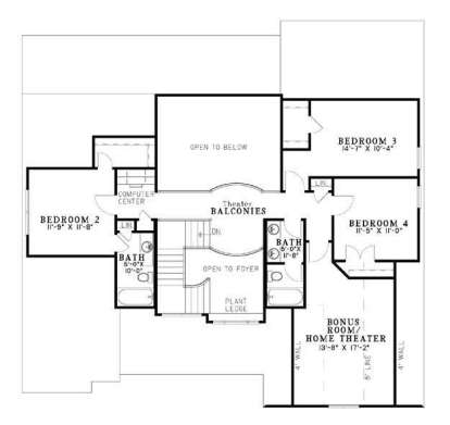 Second Floor for House Plan #110-00707