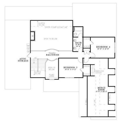 Second Floor for House Plan #110-00708