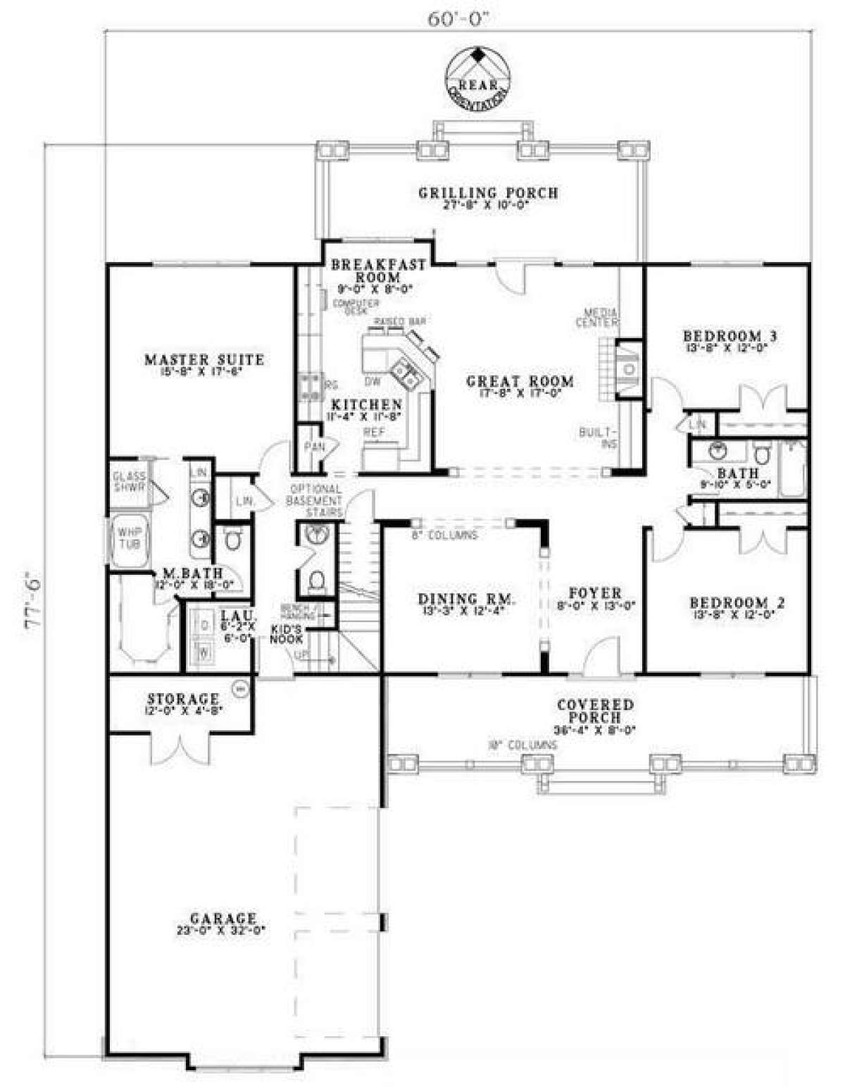 Floorplan 1 for House Plan #110-00709