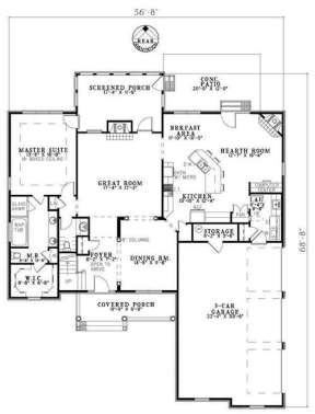 Floorplan 1 for House Plan #110-00710