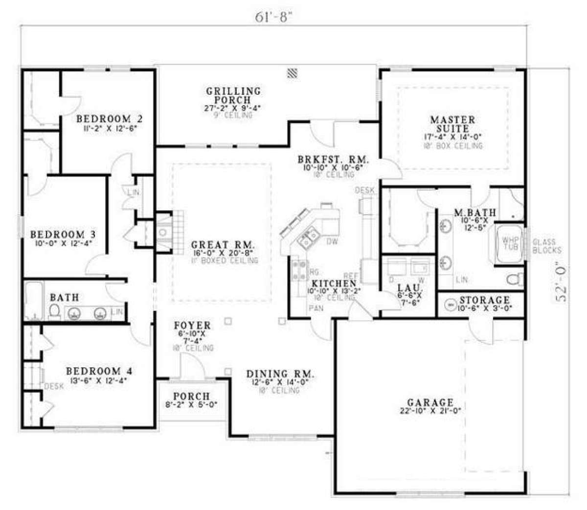 Floorplan 1 for House Plan #110-00711